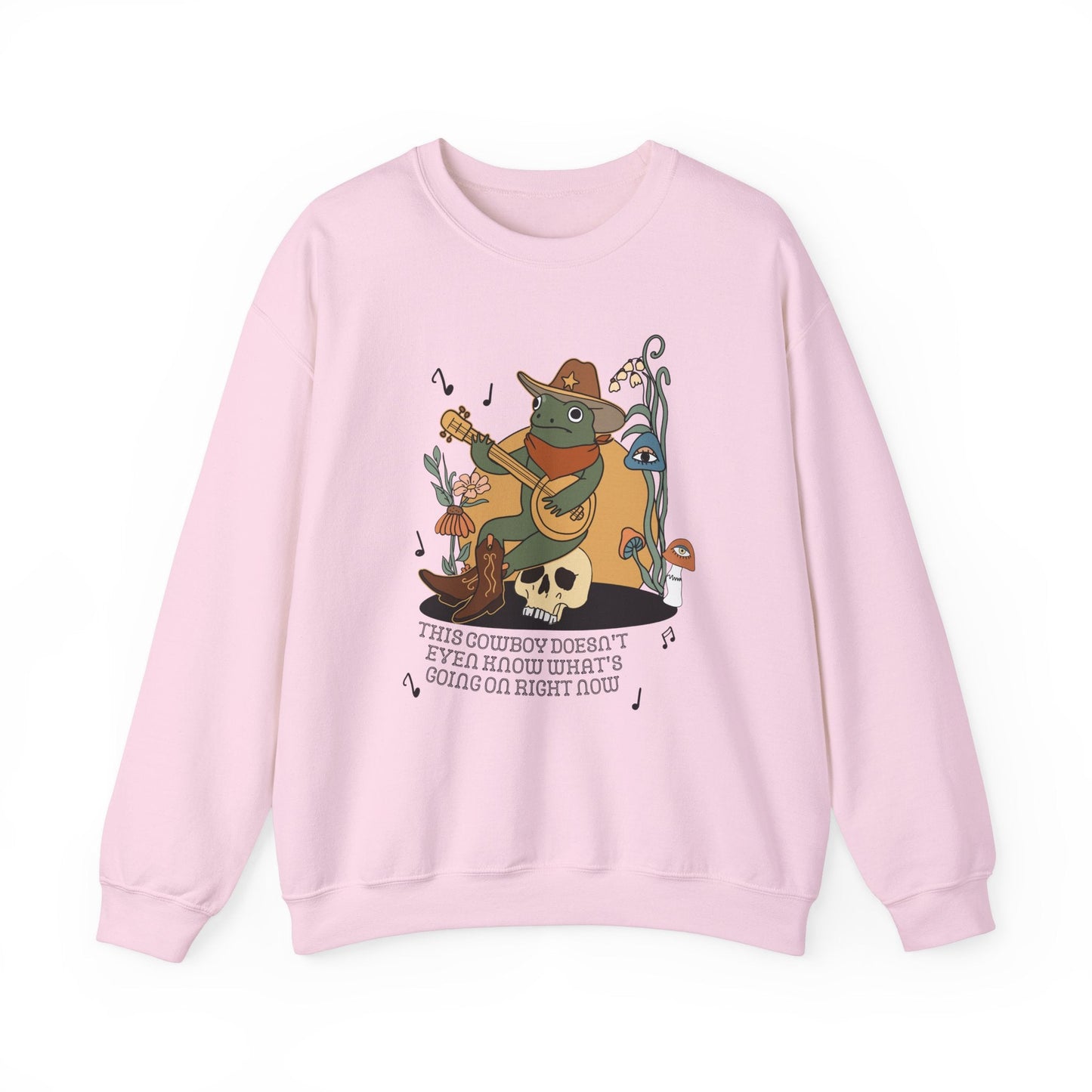 Funny Western Frog Sweatshirt for Tired New Parent or Student