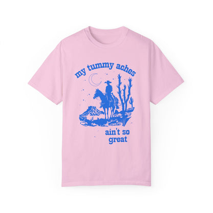 Funny Western Tummy Ache Tee Shirt