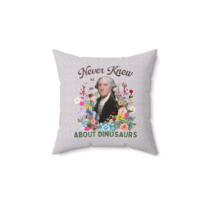 George Washington + Dinosaur Pillow