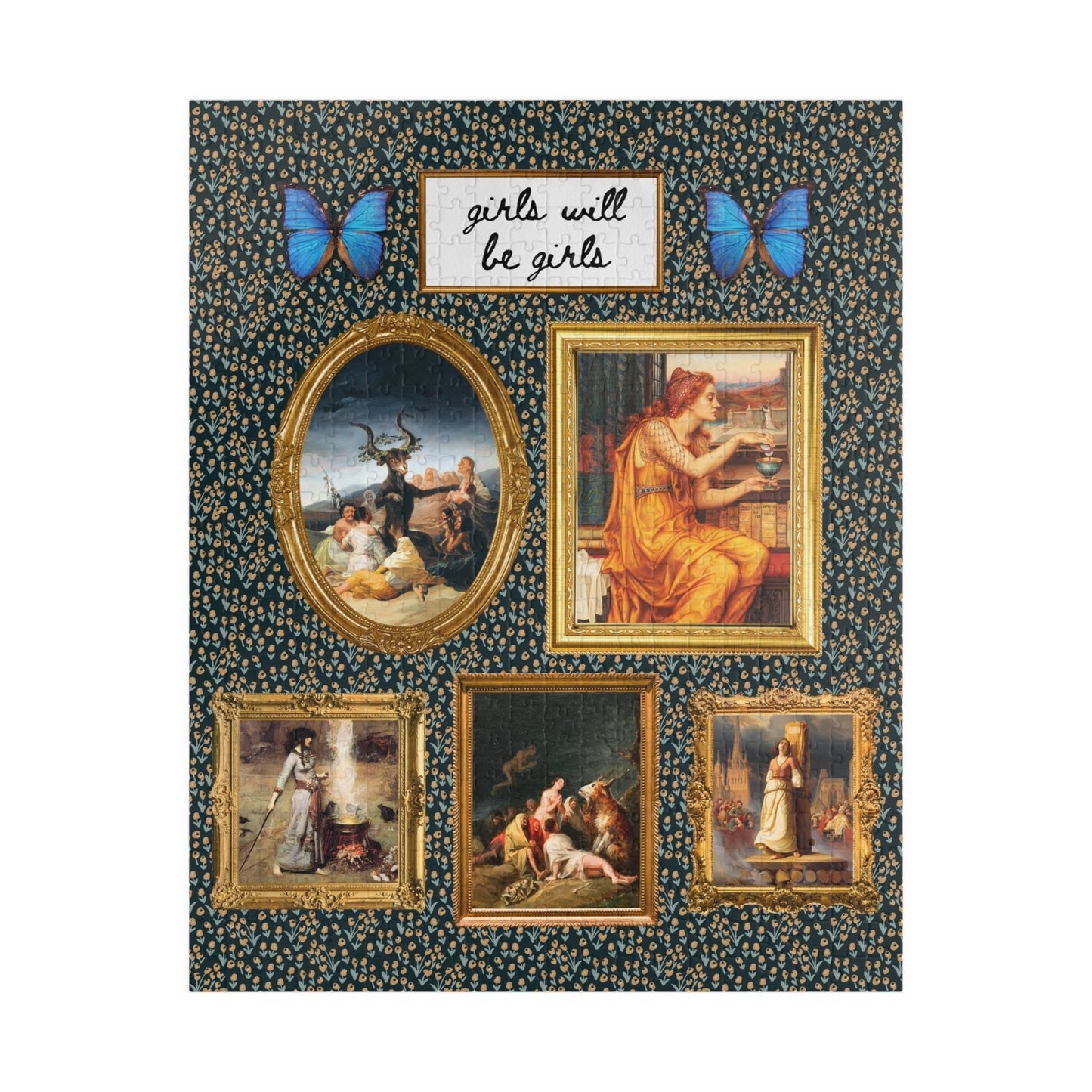 Girls Will Be Girls Famous Paintings of Witches or Witchcraft Puzzle