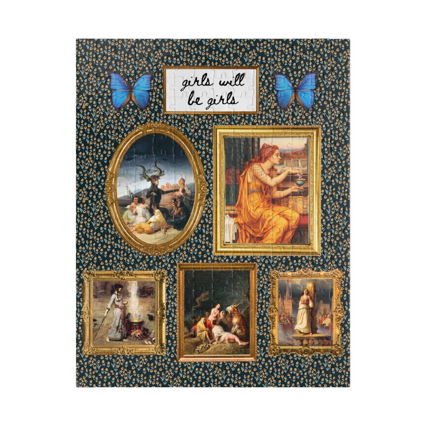 Girls Will Be Girls Famous Paintings of Witches or Witchcraft Puzzle