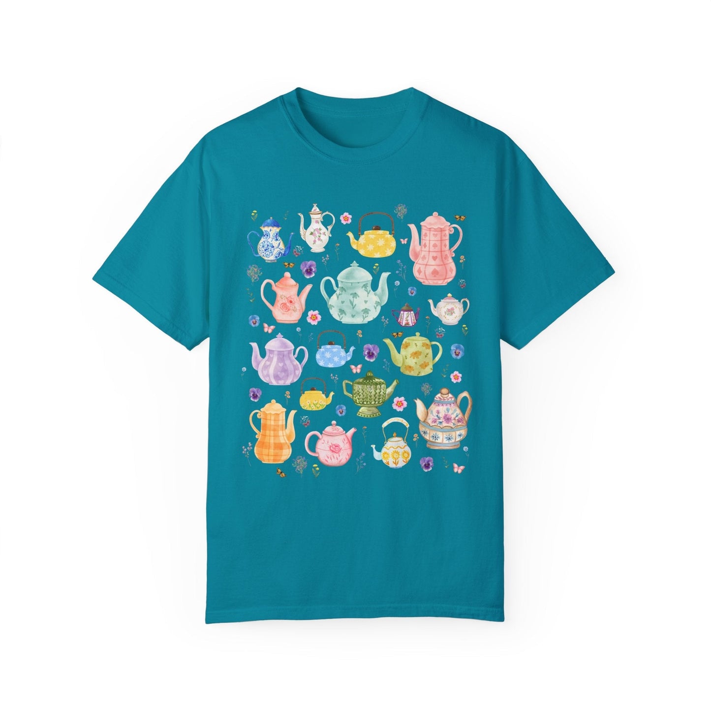 Grandmillennial Shirt with Chinoiserie Style Teapots