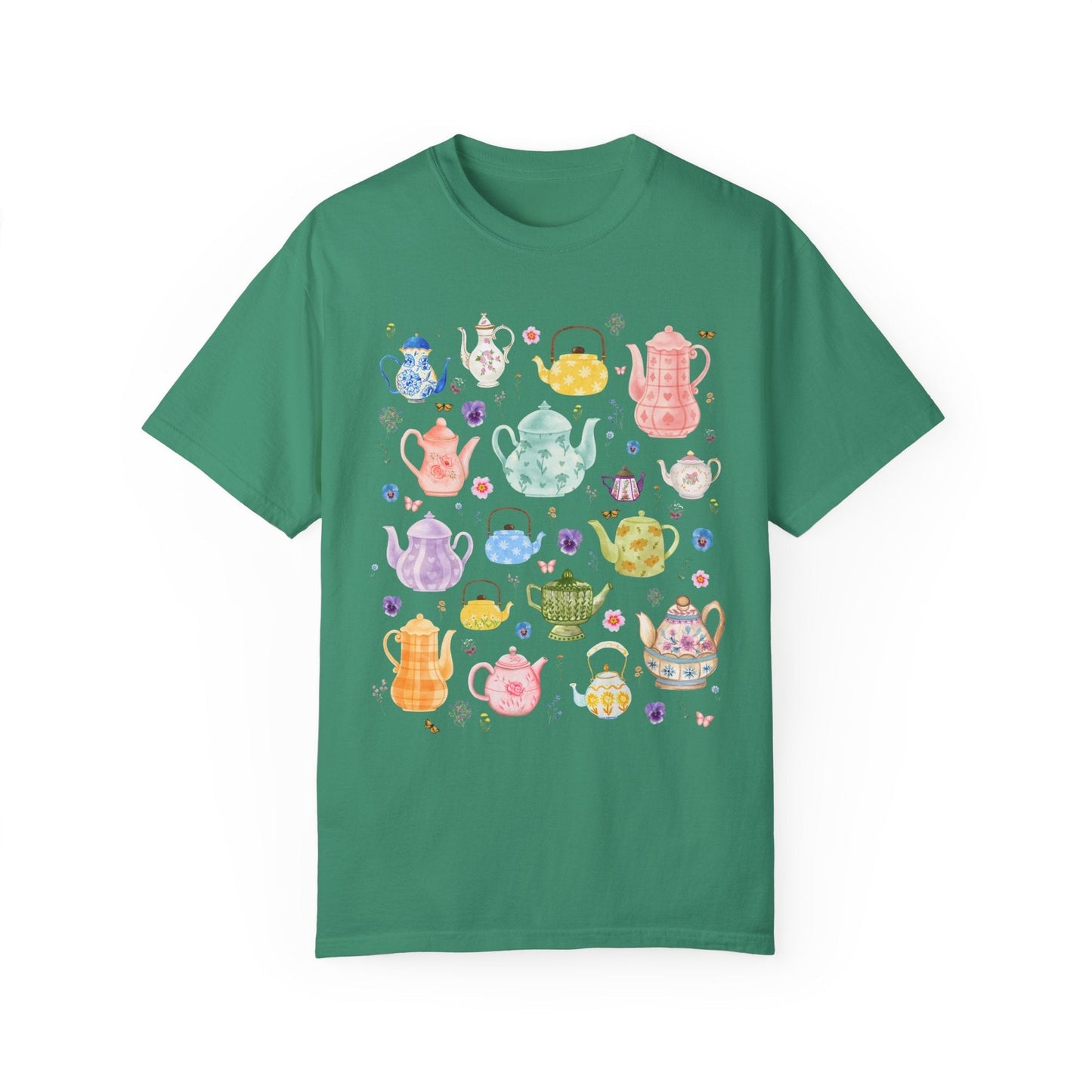 Grandmillennial Shirt with Chinoiserie Style Teapots