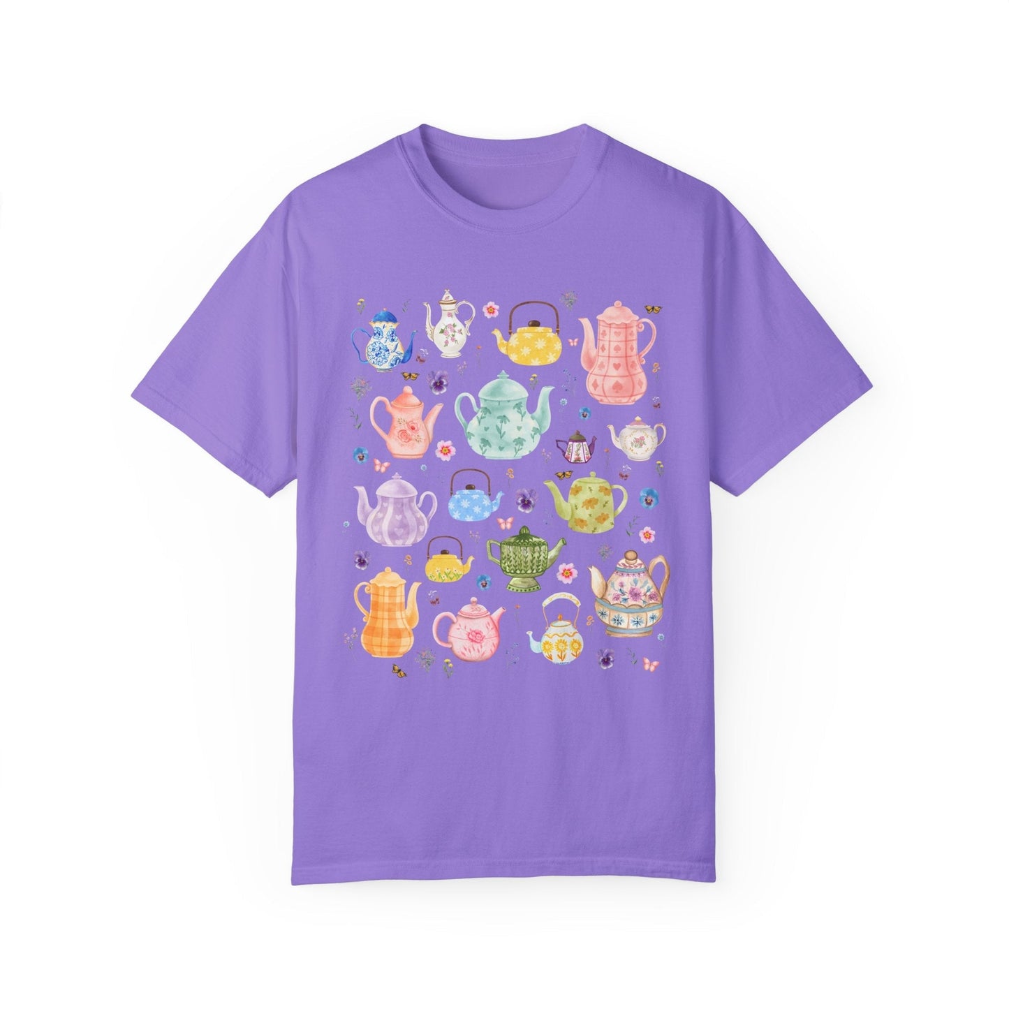 Grandmillennial Shirt with Chinoiserie Style Teapots