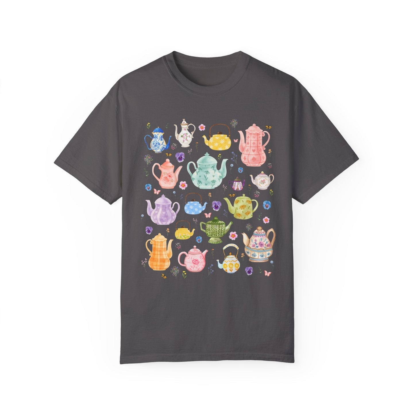 Grandmillennial Shirt with Chinoiserie Style Teapots