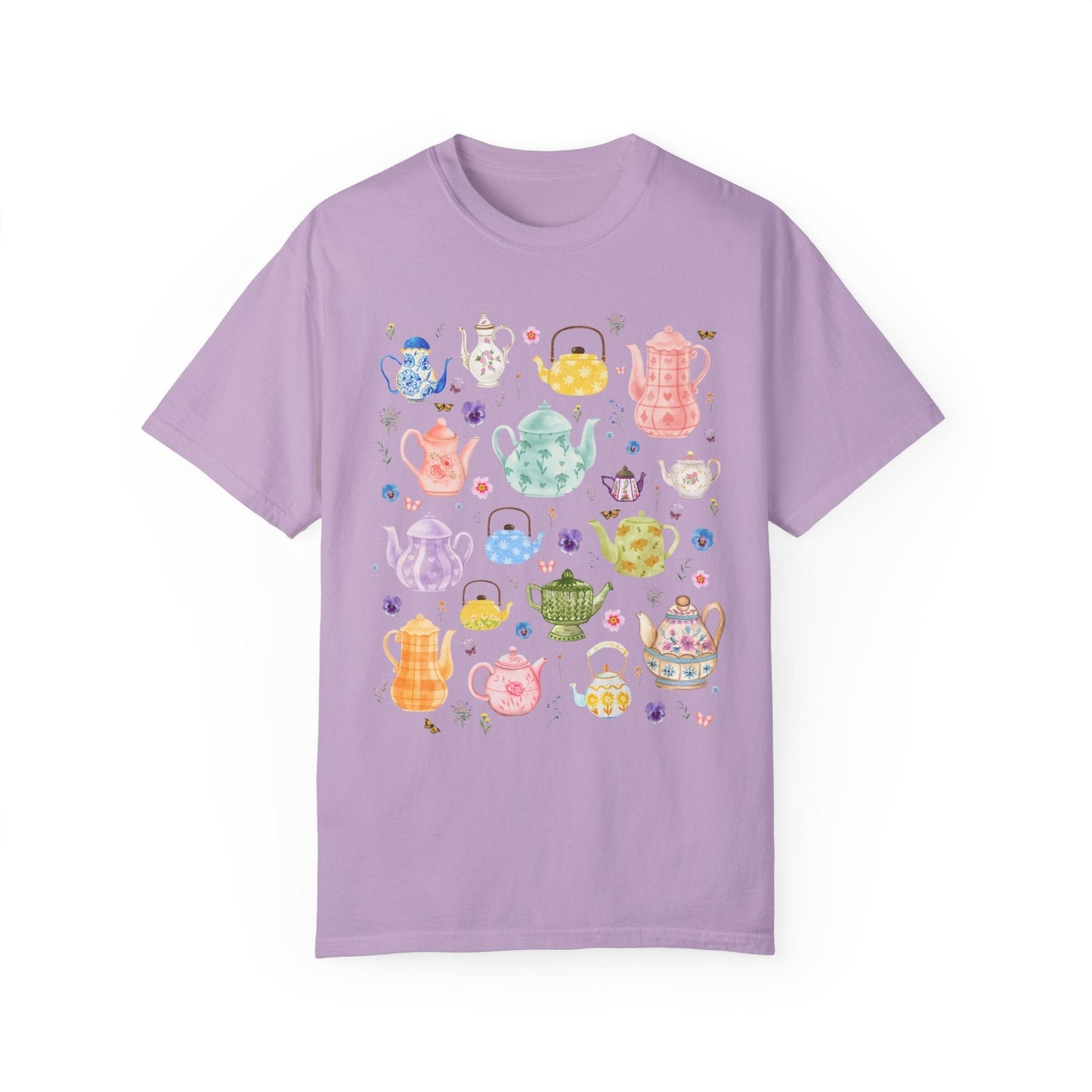 Grandmillennial Shirt with Chinoiserie Style Teapots