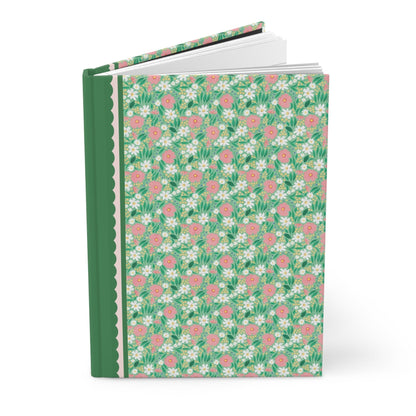Green Floral Notebook