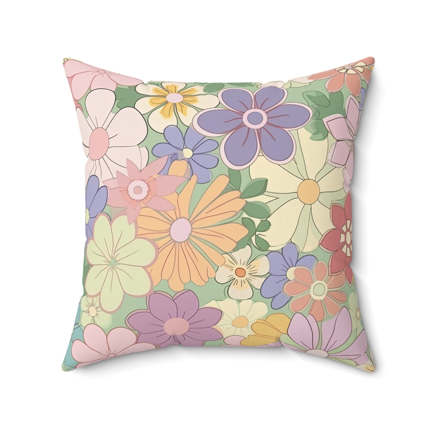 Groovy Floral Pillow