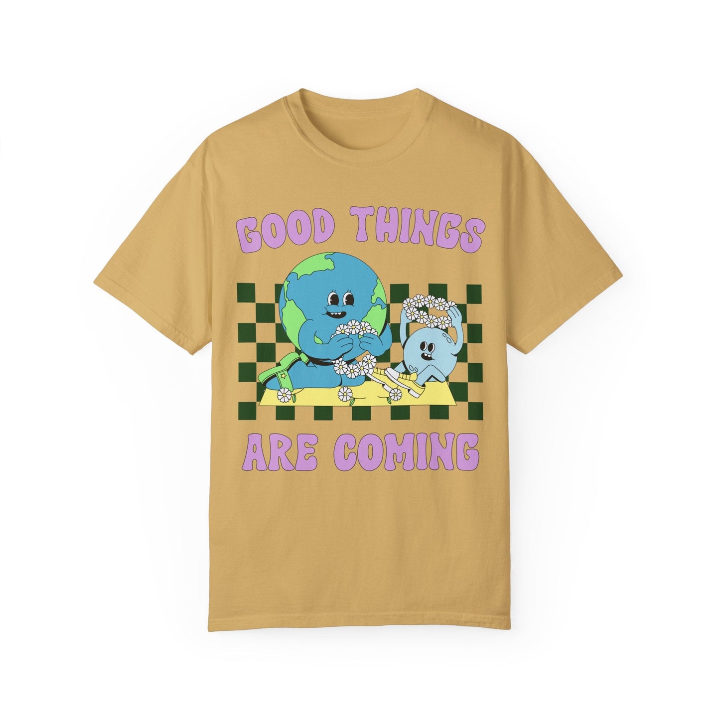 Groovy Retro Tee Shirt with Encouraging Message