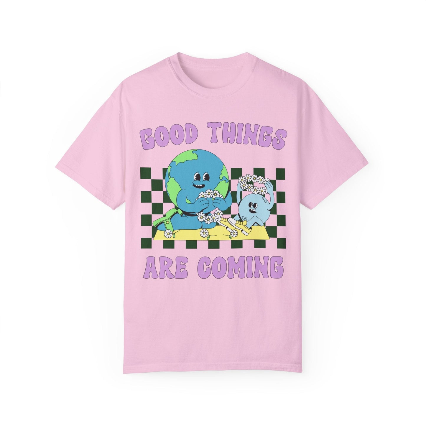 Groovy Retro Tee Shirt with Encouraging Message