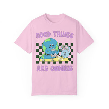 Groovy Retro Tee Shirt with Encouraging Message