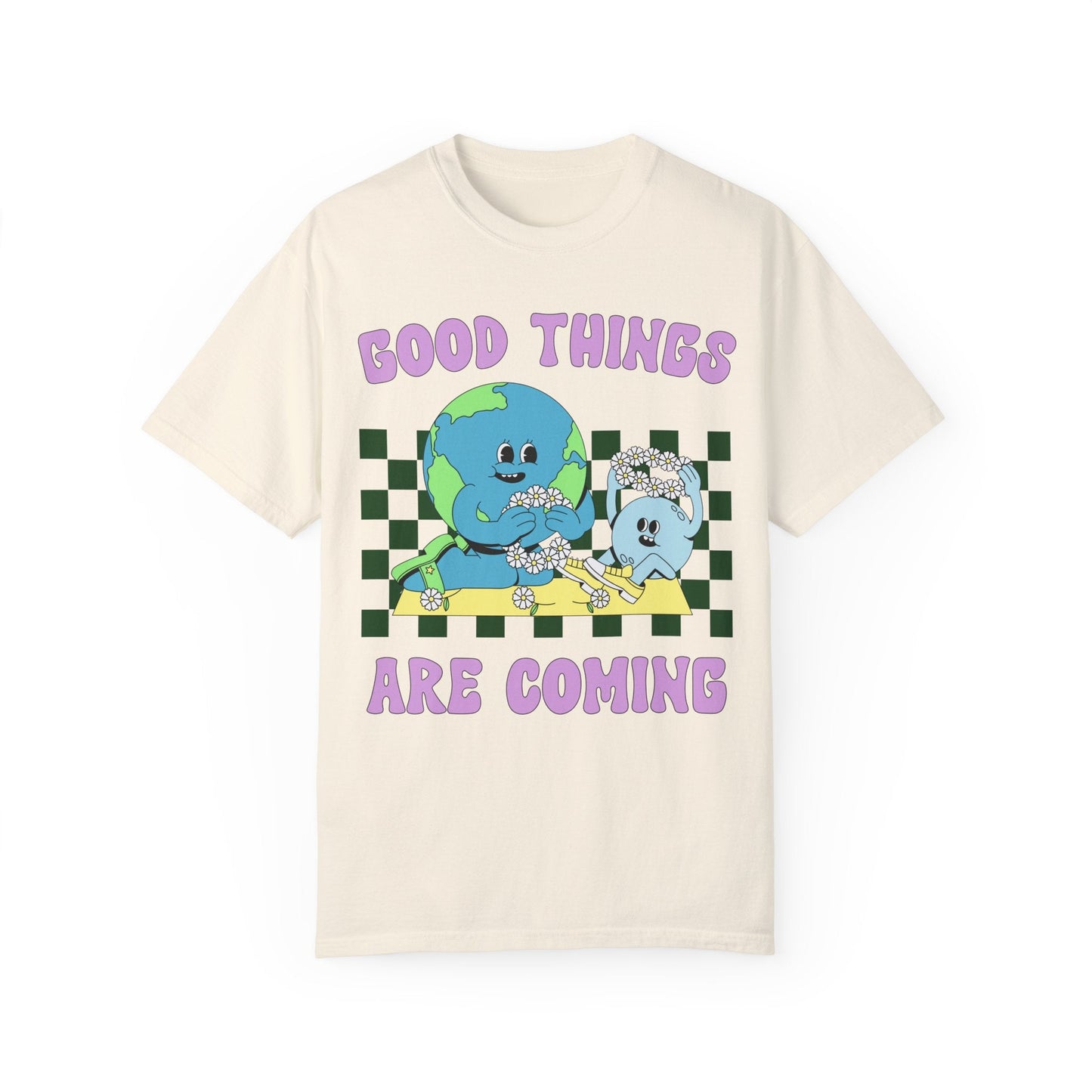 Groovy Retro Tee Shirt with Encouraging Message