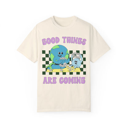 Groovy Retro Tee Shirt with Encouraging Message