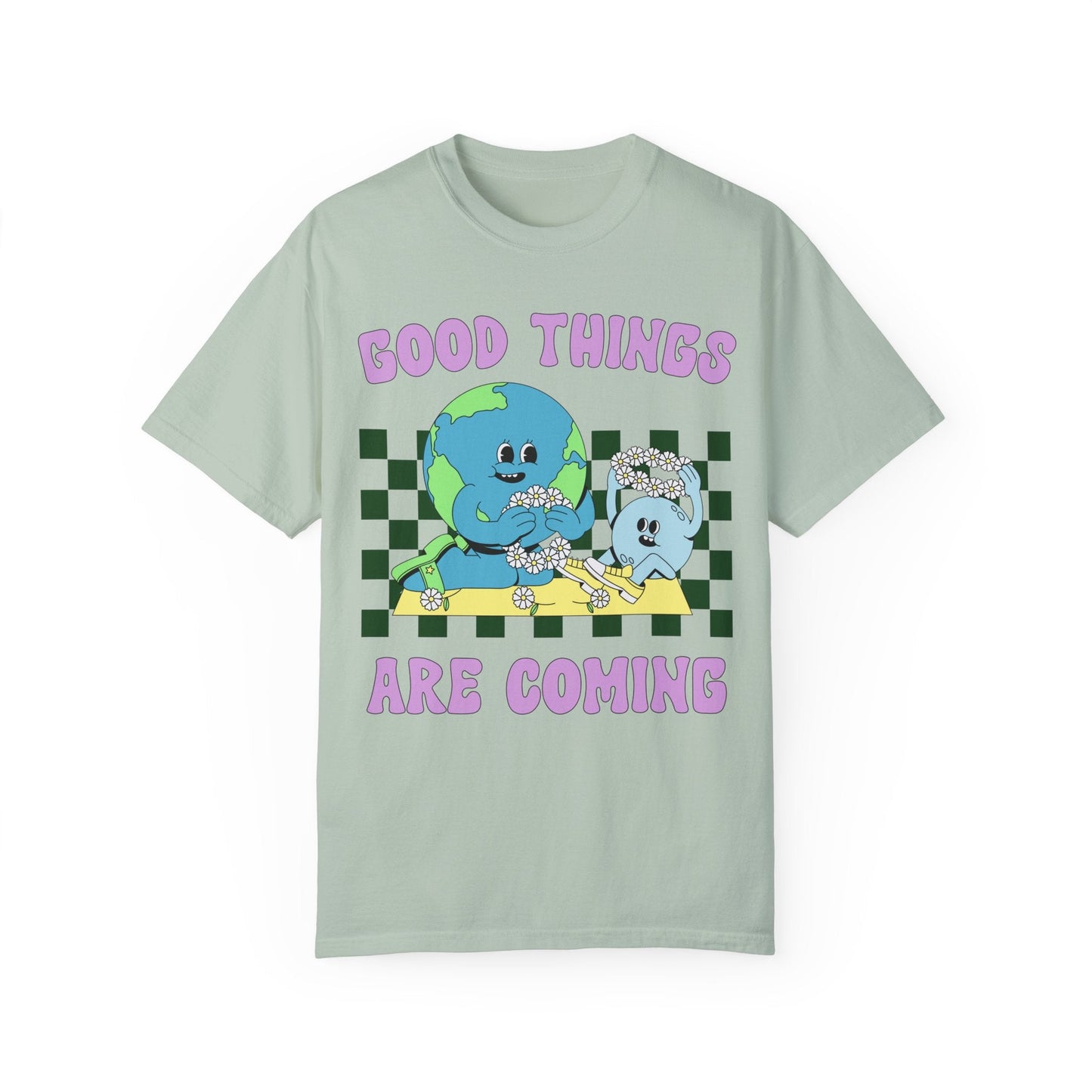 Groovy Retro Tee Shirt with Encouraging Message