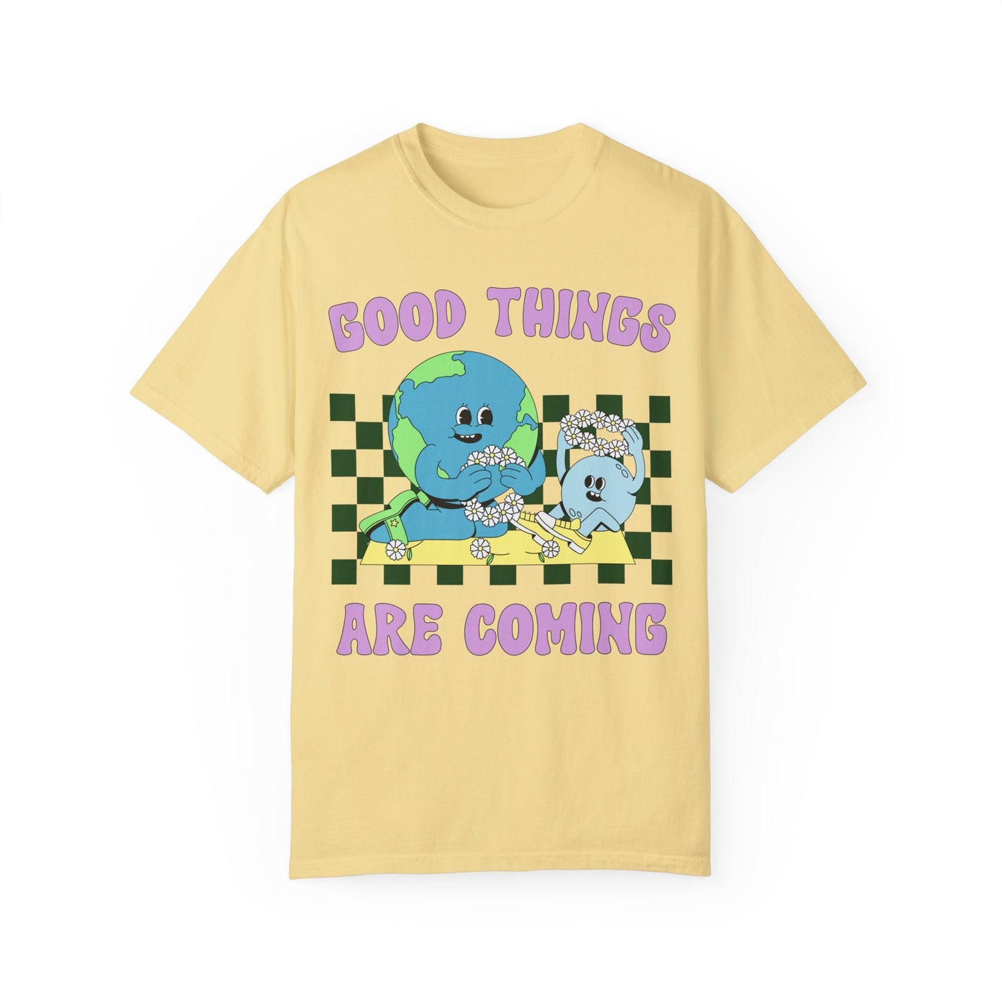 Groovy Retro Tee Shirt with Encouraging Message