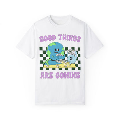 Groovy Retro Tee Shirt with Encouraging Message