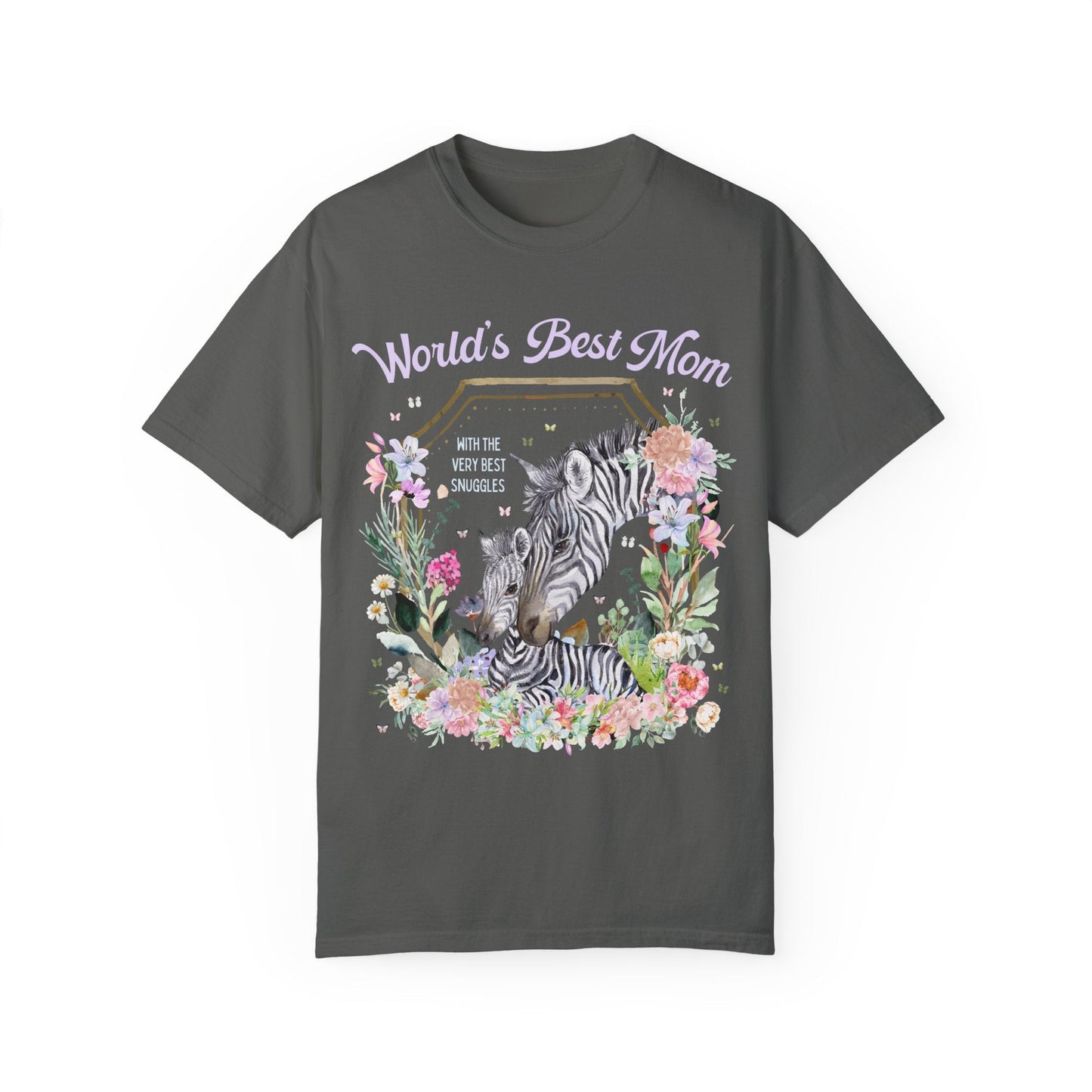 World's Best Mom Zebra Tee