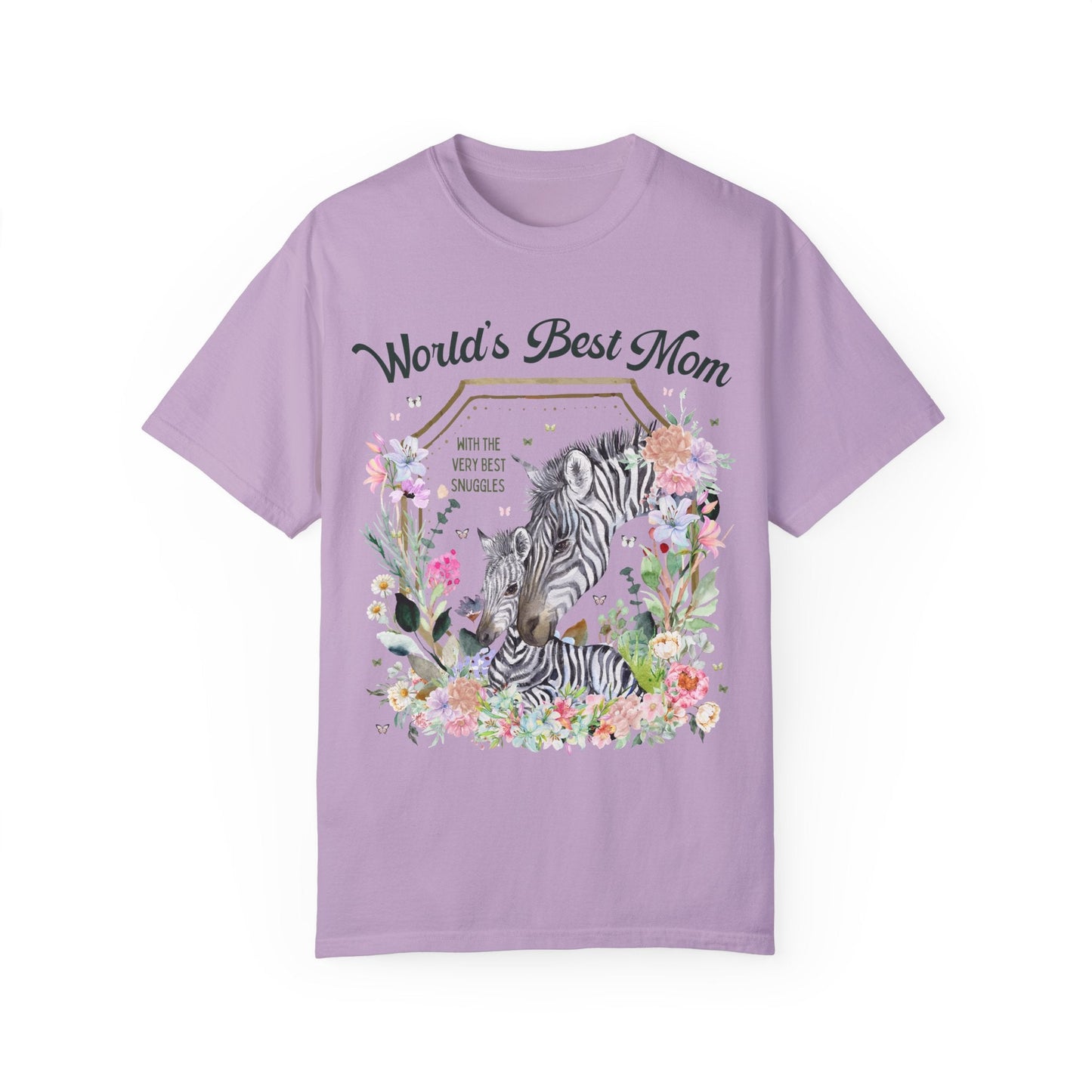 World's Best Mom Zebra Tee