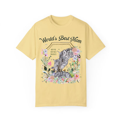 World's Best Mom Zebra Tee