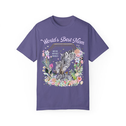 World's Best Mom Zebra Tee