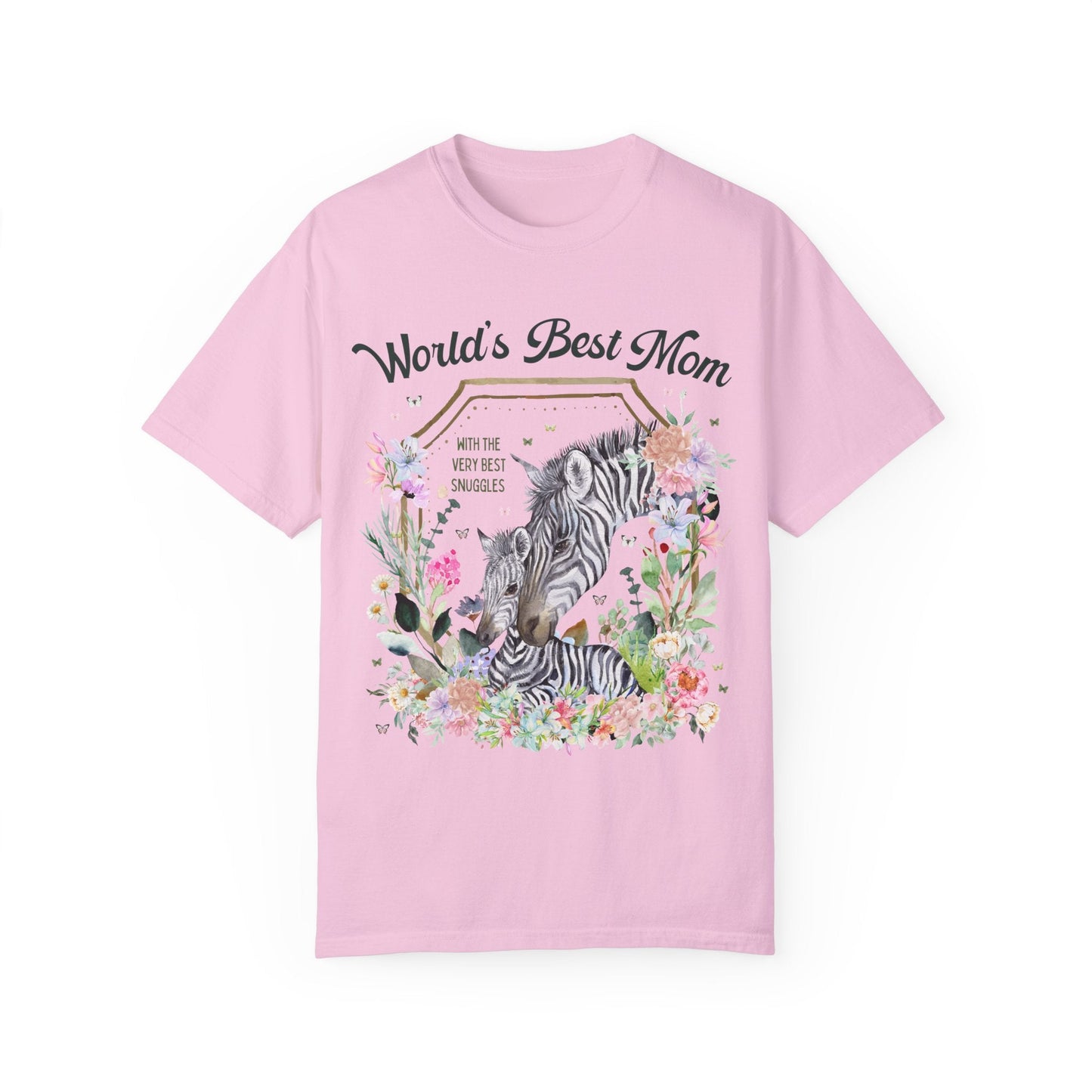 World's Best Mom Zebra Tee