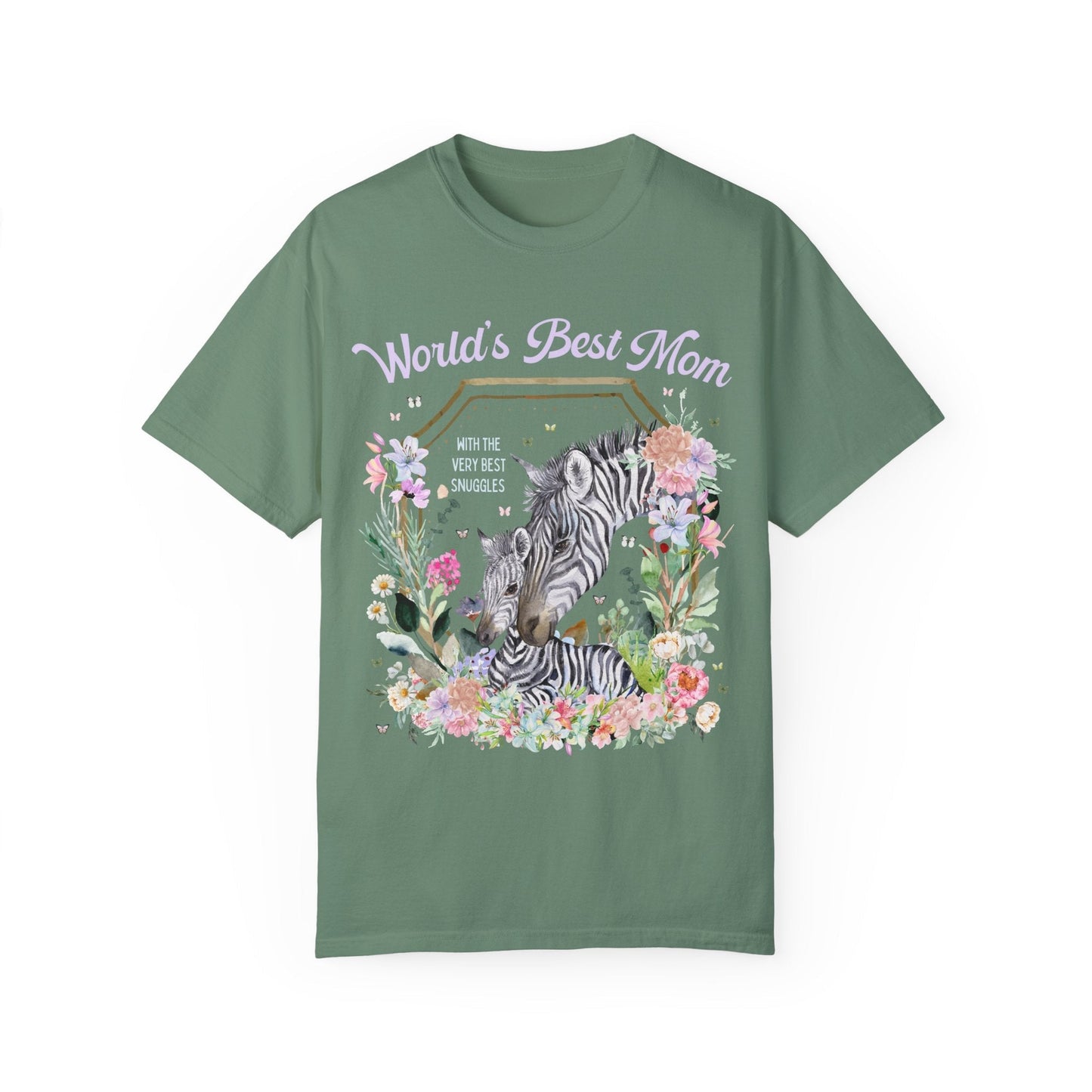 World's Best Mom Zebra Tee