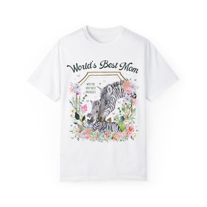 World's Best Mom Zebra Tee