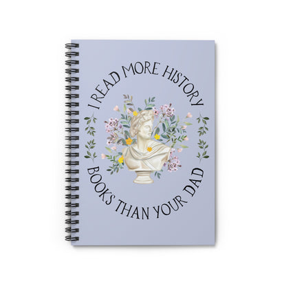 History Lover Spiral Notebook: I Read More History Book Than Your Dad