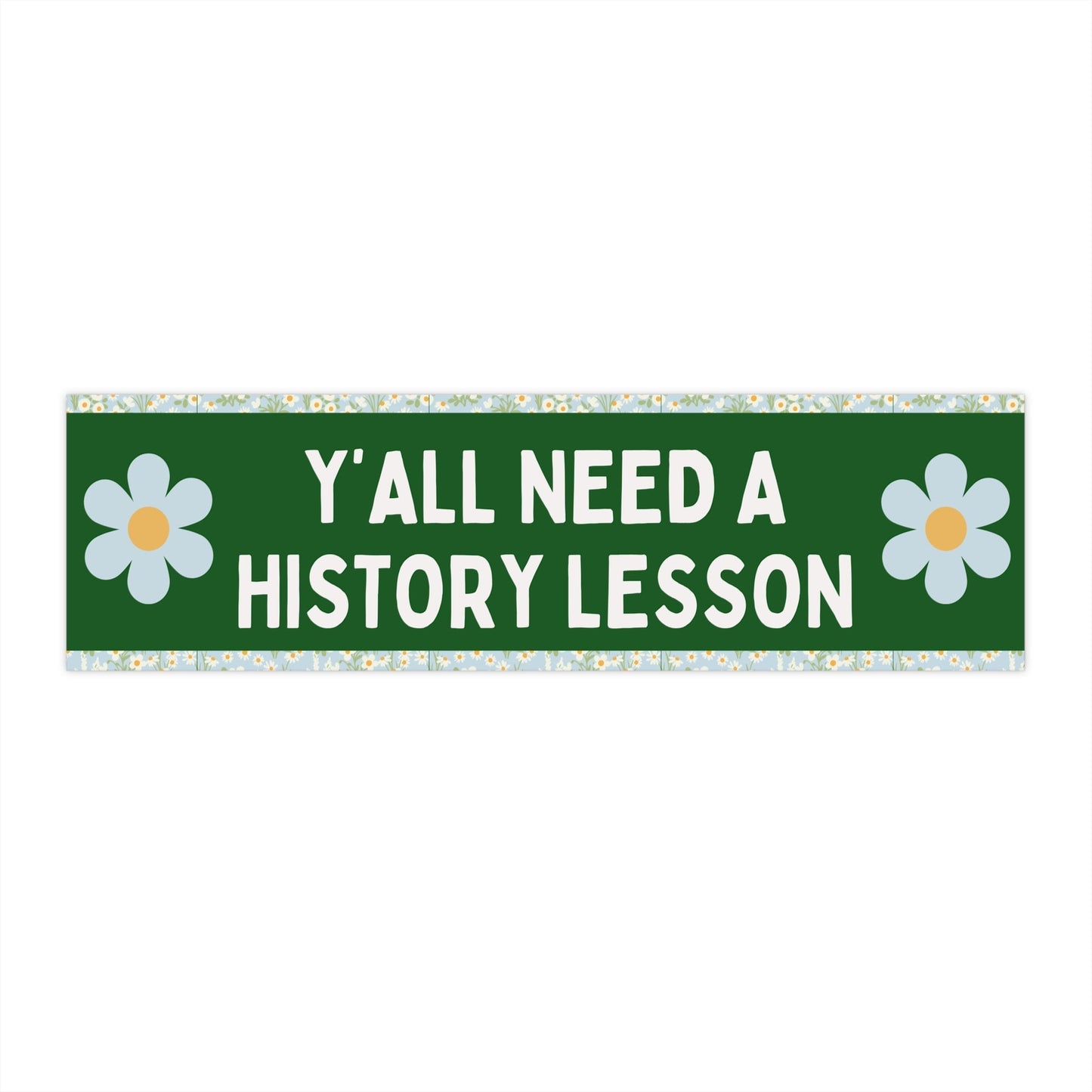 History Teacher Sticker with Flowers