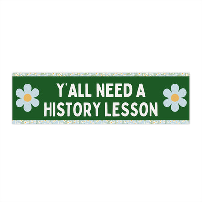 History Teacher Sticker with Flowers
