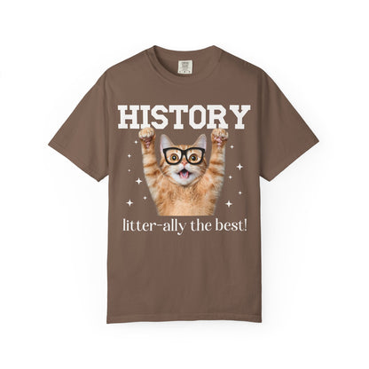 History Teacher Cat Lover Tee
