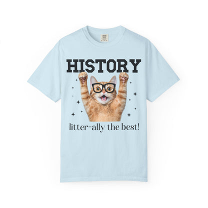 History Teacher Cat Lover Tee