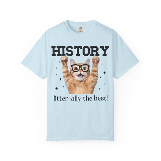 History Teacher Cat Lover Tee
