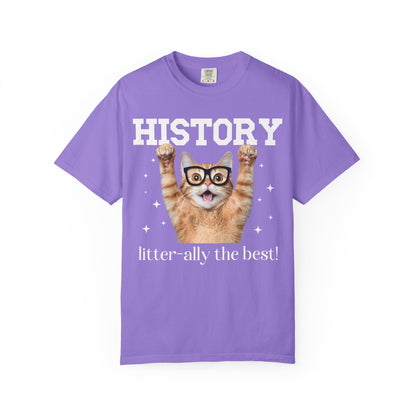 History Teacher Cat Lover Tee