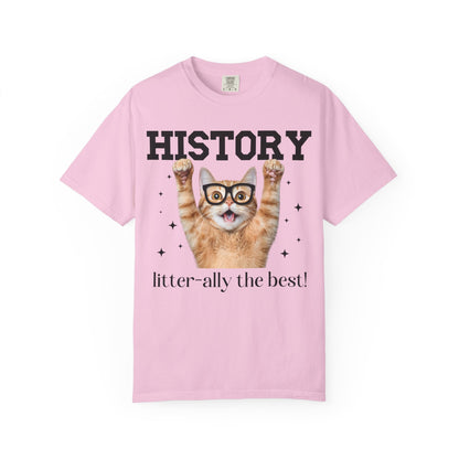History Teacher Cat Lover Tee