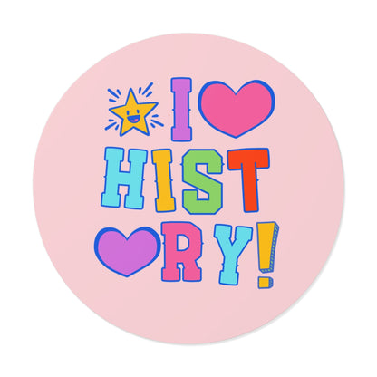 I Heart History Sticker