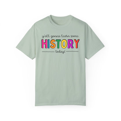 Colorful History Teacher Tee Shirt