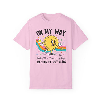 History Teacher Tee Shirt with Sun