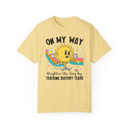 History Teacher Tee Shirt with Sun