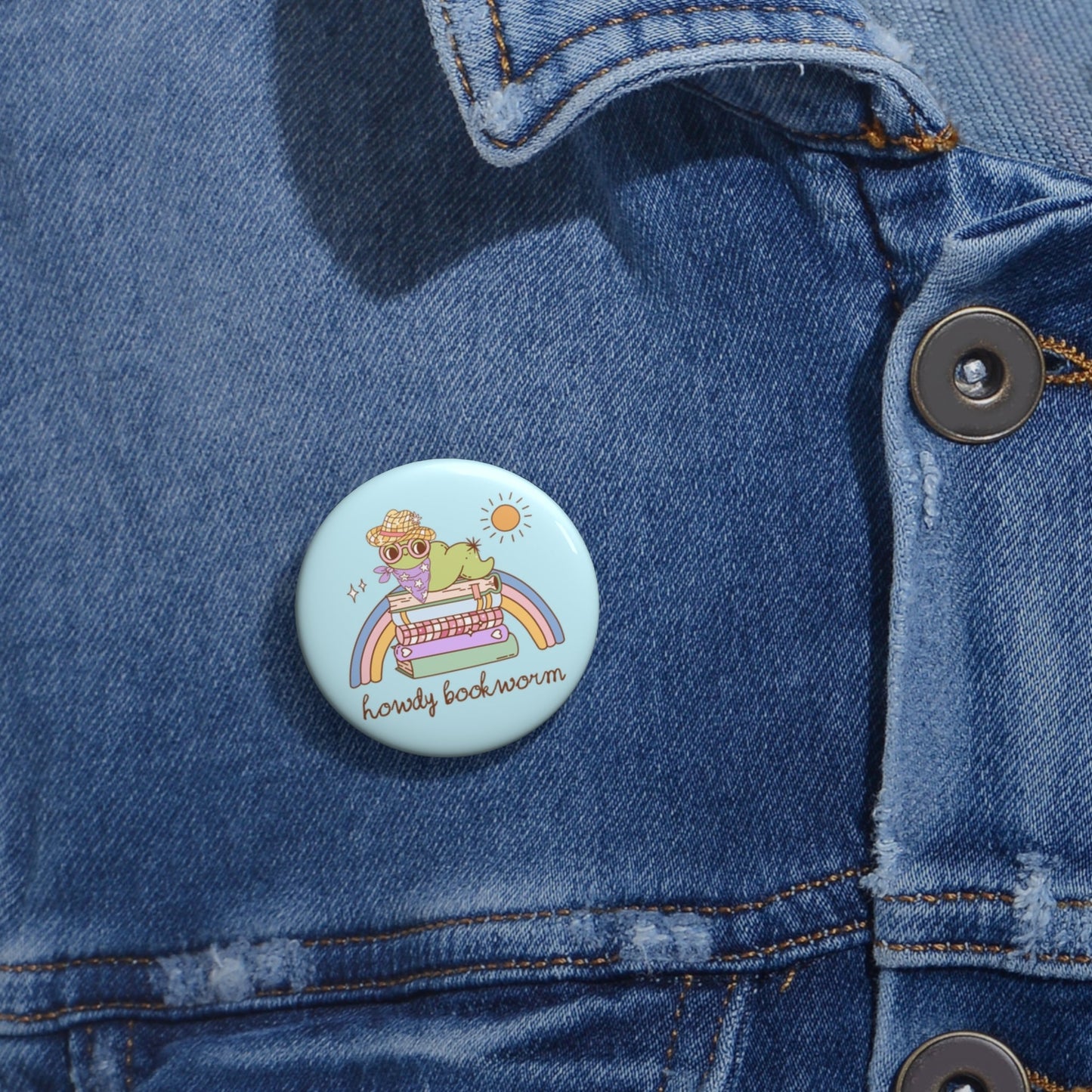 Howdy Bookworm Button