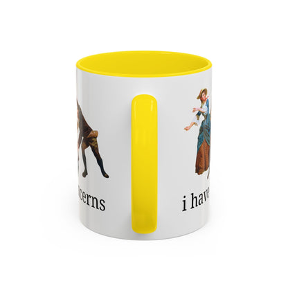 I Have Concerns Art History Coffee Mug: Mrs. Schuyler Burning Her Wheat Fields