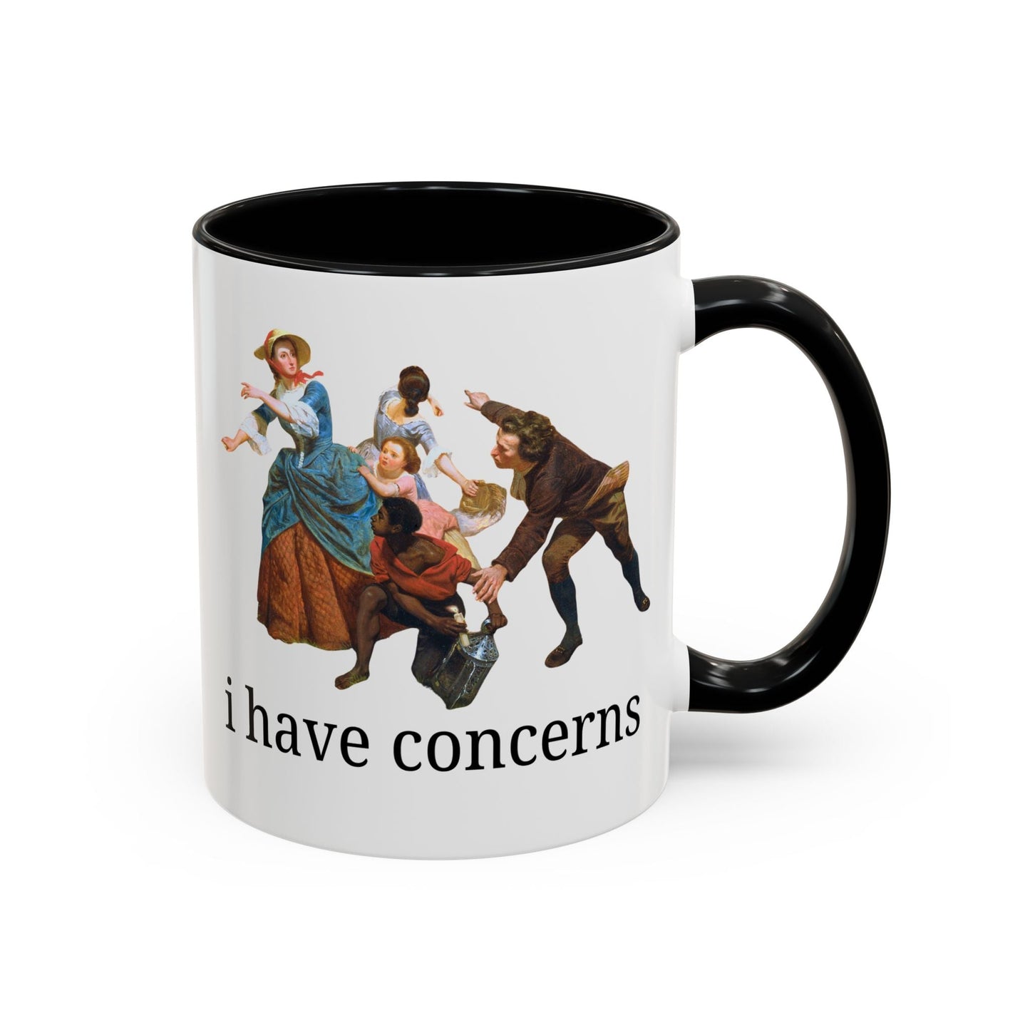 I Have Concerns Art History Coffee Mug: Mrs. Schuyler Burning Her Wheat Fields