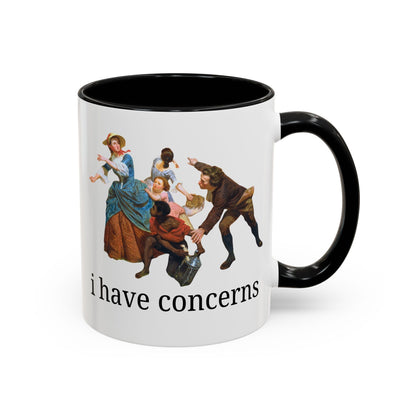 I Have Concerns Art History Coffee Mug: Mrs. Schuyler Burning Her Wheat Fields