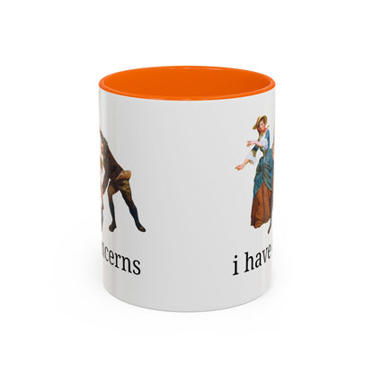 I Have Concerns Art History Coffee Mug: Mrs. Schuyler Burning Her Wheat Fields