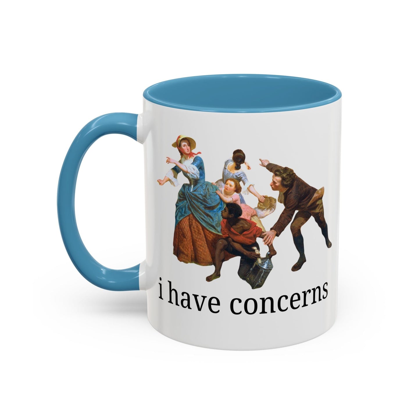 I Have Concerns Art History Coffee Mug: Mrs. Schuyler Burning Her Wheat Fields