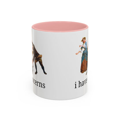 I Have Concerns Art History Coffee Mug: Mrs. Schuyler Burning Her Wheat Fields