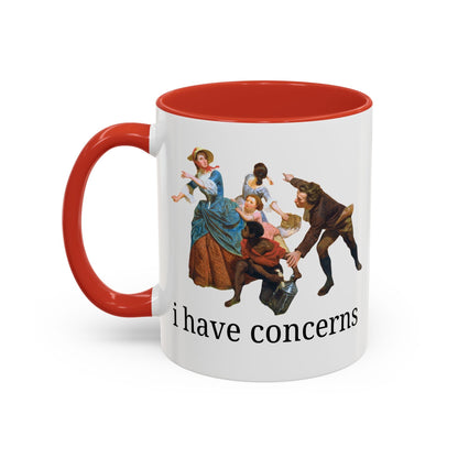 I Have Concerns Art History Coffee Mug: Mrs. Schuyler Burning Her Wheat Fields