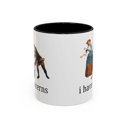 I Have Concerns Art History Coffee Mug: Mrs. Schuyler Burning Her Wheat Fields