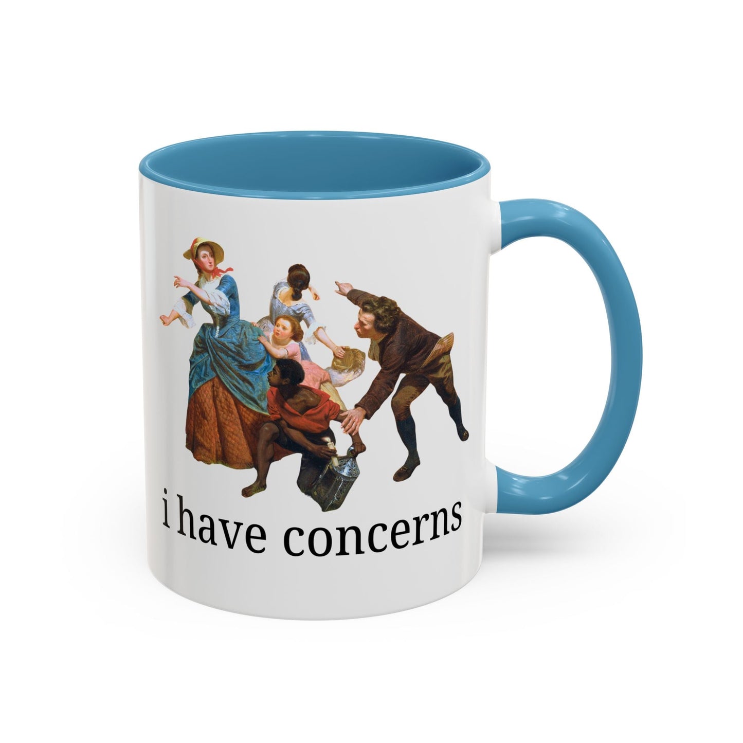I Have Concerns Art History Coffee Mug: Mrs. Schuyler Burning Her Wheat Fields
