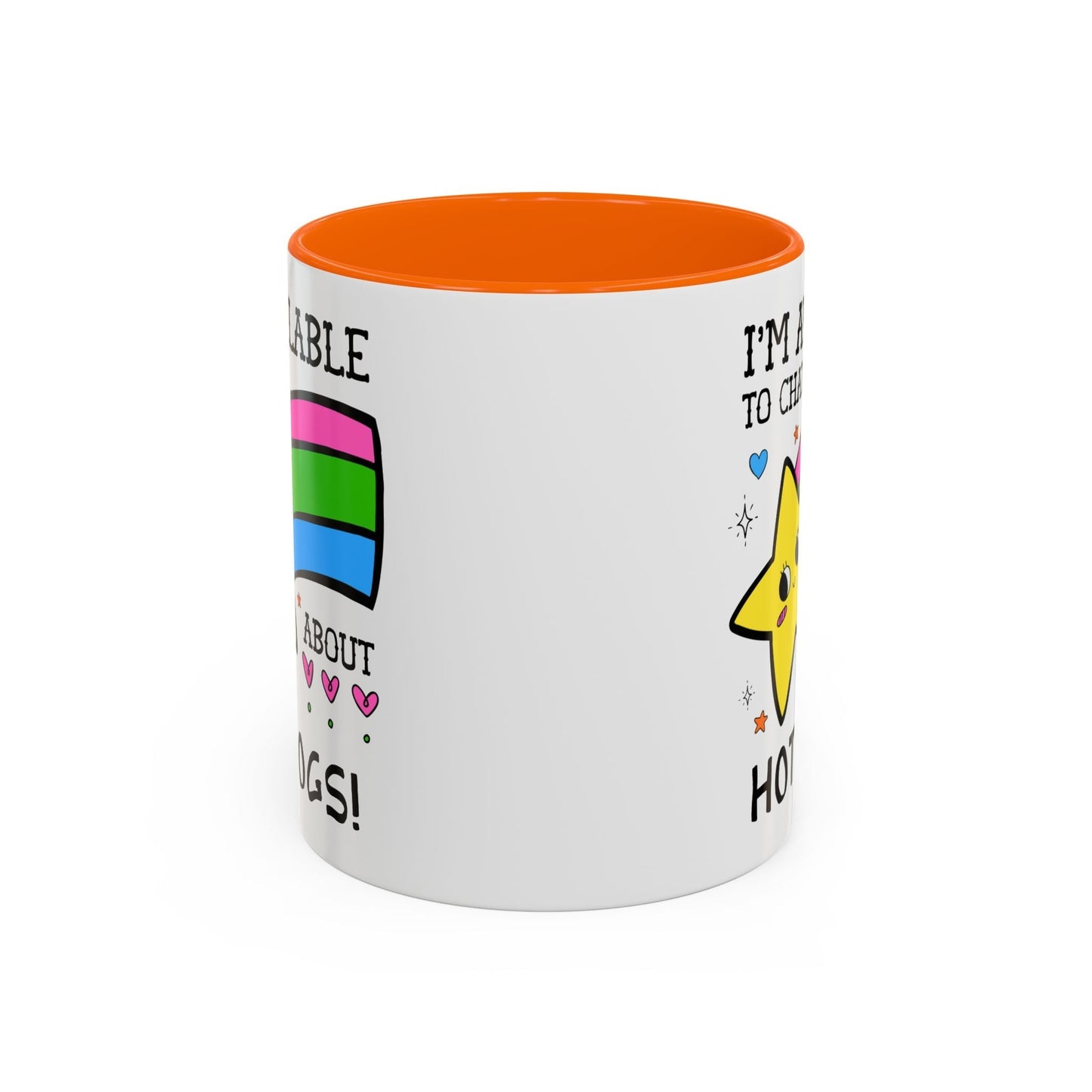 I'm Available to Chat About Hot Dogs Coffee Mug